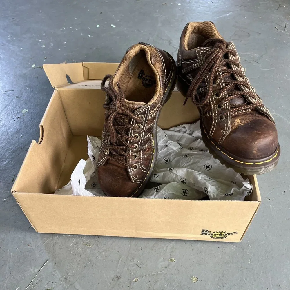 Dr. Martens Keith Chucky Distressed Leather Men's Shoes Brown UK 6 US 7 Docs